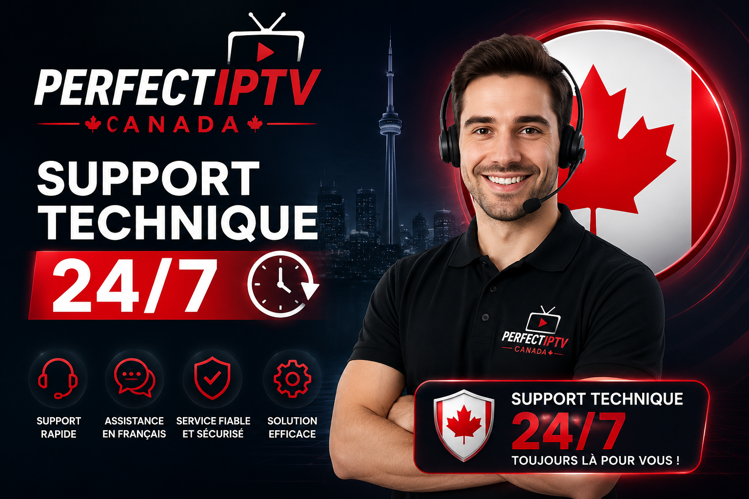Support IPTV Québec - Assistance technique 24/7 au Canada