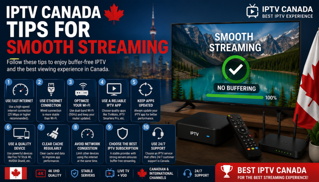 IPTV Canada Tips for Smooth Streaming