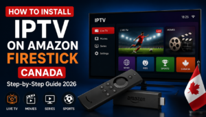 How to install IPTV on Amazon Firestick in Canada using an IPTV player with a step-by-step setup guide for live TV, movies, and sports streaming.